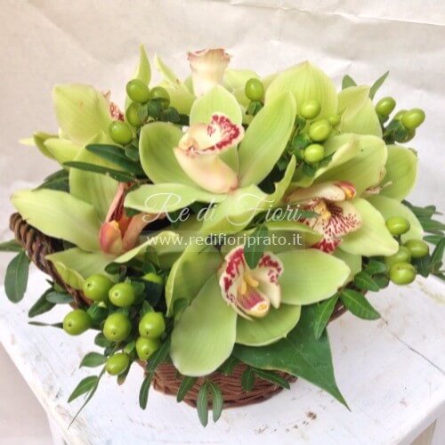 Cestino di orchidee Cestino di orchidee