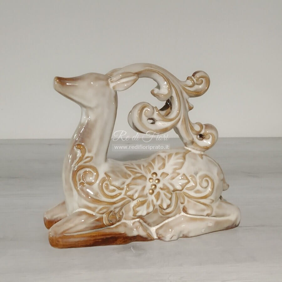Renna di ceramica